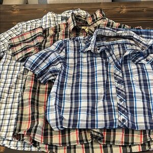 Men's Plaid Shirt - Blue and Red